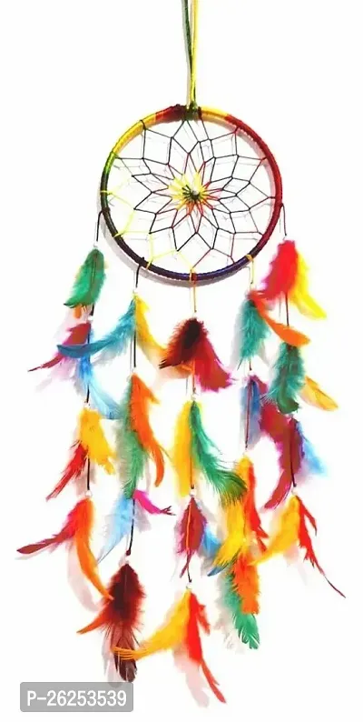 Stylish Fabric Multicoloured Dream Catchers For Home Decoration-thumb0