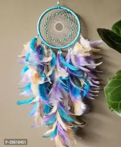 UVID ART AND CRAFT SUPPLIES Feather Dream Catcher  (18 inch, Blue, Pink)