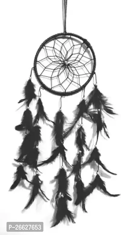 UVID ART AND CRAFT SUPPLIES UVID 5 RED DREAM CATCHER Feather Dream Catcher  (20 inch, Black)