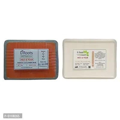 D Roots Papaya Cucumber Melt And Pour Soap Base + Coconut Milk Soap Base