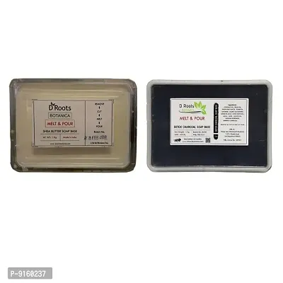 D Roots Shea Butter Soap Base + Detox Charcoal Melt And Pour Soap Base