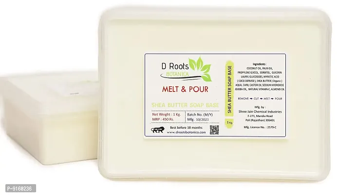 Roots D Botanica Shea Butter Soap Base - Pack of 2 - 1KG EACH (SLS, SLES and Paraben Free)-thumb5