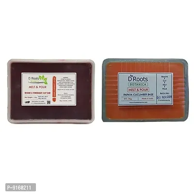 D Roots Red Wine Extract  Pomegranate Soap Base + Papaya Cucumber Melt And Pour Soap Base