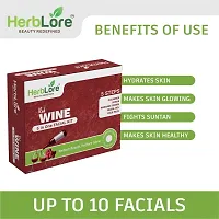 HerbLore Red Wine Facial Kit, 5-Pieces SkinCare Kit with DeepCleanser, Scrub, Nourishing Gel, Cream, FacePack for Radiant Complexion, Clean  Brighten, Skin Care Kit For Women, Girls  Men - 275 Grams-thumb2