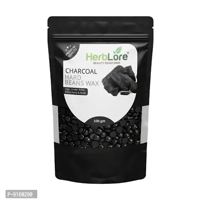 HerbLore Hard Hair Body Wax Beans - Charcoal + Aloe Vera Wax Beans (Combo Pack )-thumb2