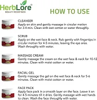 HerbLore Red Wine Facial Kit, 5-Pieces SkinCare Kit with DeepCleanser, Scrub, Nourishing Gel, Cream, FacePack for Radiant Complexion, Clean  Brighten, Skin Care Kit For Women, Girls  Men - 275 Grams-thumb3