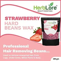 HerbLore Hard Hair Body Wax Beans - Strawberry + Aloe Vera Wax Beans (Combo Pack )-thumb3