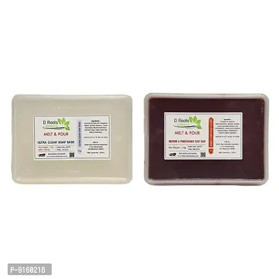 D Roots Ultra Clear Soap Base Organic Soap Base + Red Wine Extract  Pomegranate Soap Base