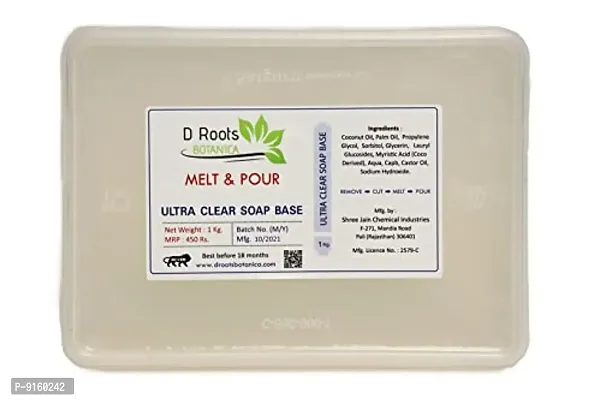 Roots Botanica Ultra Clear Melt and Pour Soap Base Pack of 2 - 1KG EACH (SLS, SLES and Paraben Free)-thumb4