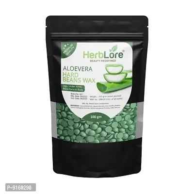 HerbLore Hard Hair Body Wax Beans - Charcoal + Aloe Vera Wax Beans (Combo Pack )-thumb3