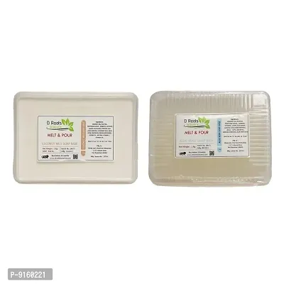 D Roots Coconut Milk Soap Base + Aloe Vera Clear Melt And Pour Soap Base