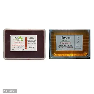 D Roots Red Wine Extract  Pomegranate Soap Base + Honey Clear Soap Base