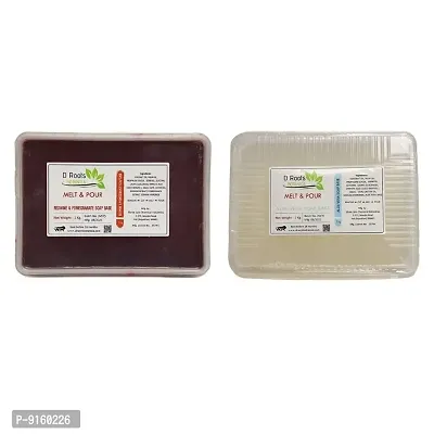 D Roots Red Wine Extract  Pomegranate Soap Base + Aloe Vera Clear Melt And Pour Soap Base-thumb0