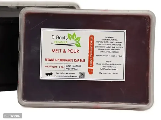 Roots D Botanica Red Wine Extract and Pomegranate Soap Base - 1 KG