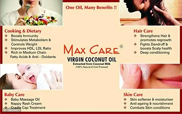 Max Care Cold Pressed Virgin Coconut Oil, 500ml-thumb2