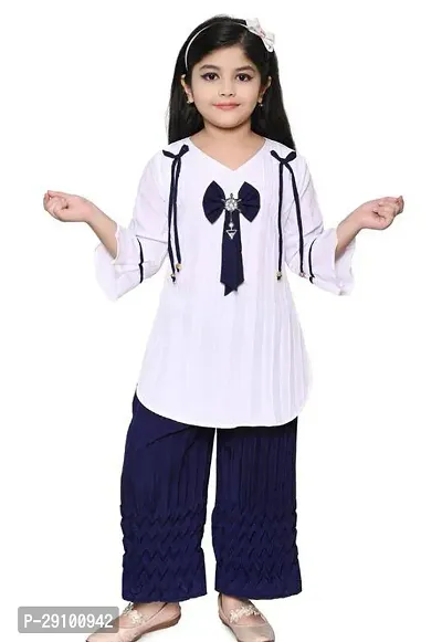 Stylish Cotton Top With Palazzo Set For Girl