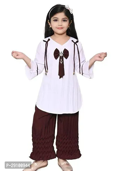 Stylish Cotton Top With Palazzo Set For Girl-thumb0