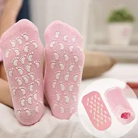 S C ENTERPRISE Ultra-Soft Moisturizing Socks with Spa Gel Vitamin E and Oil Infuse for Repair Dry Cracked Skins-thumb2