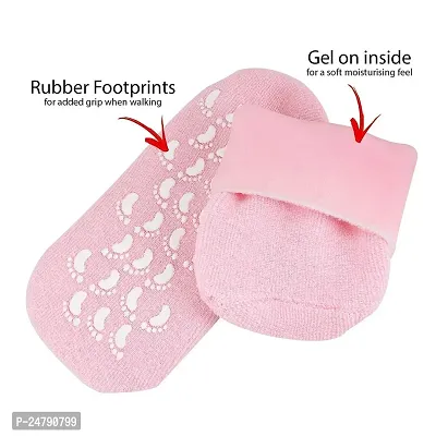 S C ENTERPRISE Ultra-Soft Moisturizing Socks with Spa Gel Vitamin E and Oil Infuse for Repair Dry Cracked Skins-thumb5