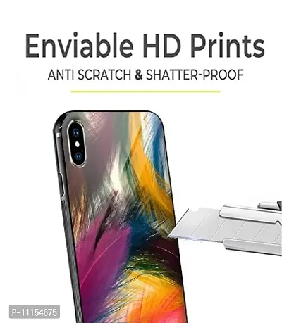 ECFAK Butterfly Printed Glass Back Cover Compatible for iPhone 12 Pro |TPU Shock-Resistant Soft Edge | 360? Protection-thumb5