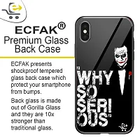 ECFAK Abstract Dark Printed Glass Back Cover Compatible for iPhone 12 |TPU Shock-Resistant Soft Edge-thumb1