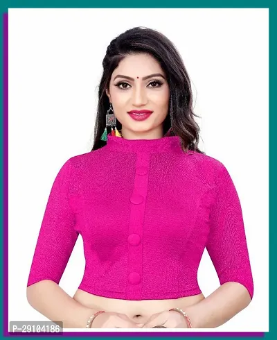 Reliable Pink Cotton Blend Ethnic Prints Stitched Blouses For Women-thumb0