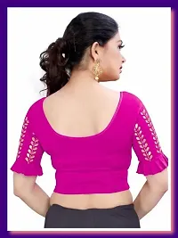 Elegant Pink Cotton Blend Blouses For Women-thumb1