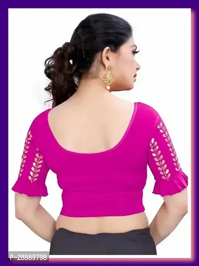 Elegant Pink Cotton Blend Blouses For Women-thumb2