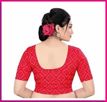 Reliable Red Cotton Blend Ethnic Prints Stitched Blouses For Women-thumb1