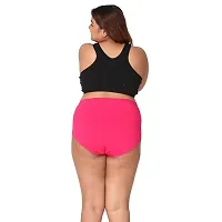 Stylish Multicoloured Jumbo Size High Waist Panties For Women with Full Coverage Pack of 3-thumb3