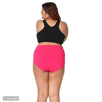 Stylish Multicoloured Jumbo Size High Waist Panties For Women with Full Coverage Pack of 3-thumb4