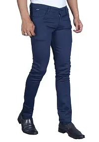 Classic Cotton Blend Solid Casual Trousers for Men-thumb1