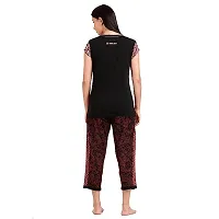 Elegant Cotton Printed Top And Capri Set For Women-thumb1