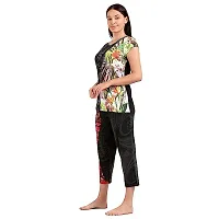 Elegant Cotton Printed Top And Capri Set For Women-thumb2