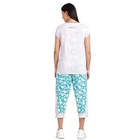 Elegant Cotton Printed Top And Capri Set For Women-thumb1