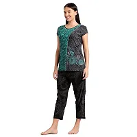 Elegant Cotton Printed Top And Capri Set For Women-thumb2