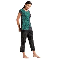 Elegant Cotton Printed Top And Capri Set For Women-thumb3