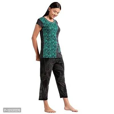 Elegant Cotton Printed Top And Capri Set For Women-thumb4