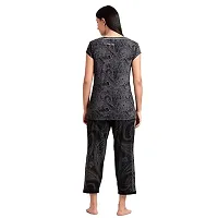 Elegant Cotton Printed Top And Capri Set For Women-thumb1