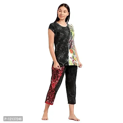 Elegant Cotton Printed Top And Capri Set For Women-thumb4