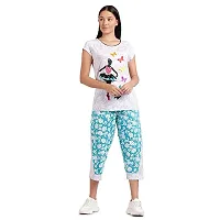 Elegant Cotton Printed Top And Capri Set For Women-thumb3