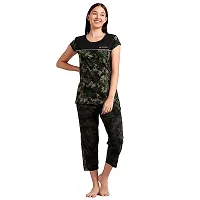 Elegant Cotton Printed Top And Capri Set For Women-thumb3