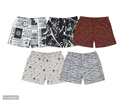 Kids Boys Shorts (Pack of 5, Multicolor)