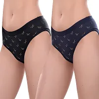 Stylish Soft Cotton Panties for Women, Printed panty, hipster, briefs for daily use, Pack of 2-thumb2