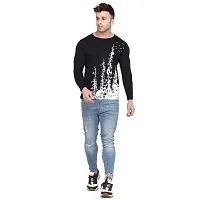 Reliable Black Cotton Printed Hooded Tees For Men-thumb2