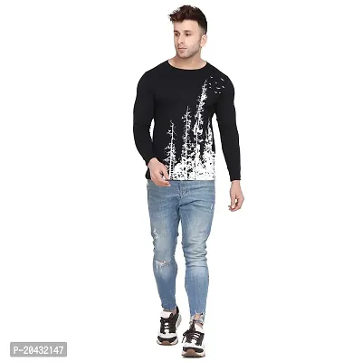 Reliable Black Cotton Printed Hooded Tees For Men-thumb3