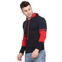 Reliable Black Cotton Solid Hooded Tees For Men-thumb1