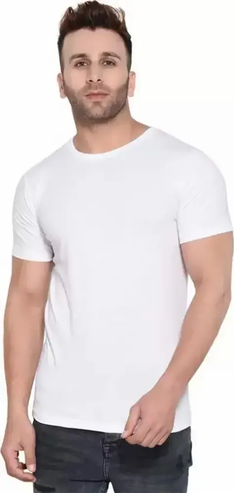 Stylish Solid Short Sleeves T-Shirt For Men