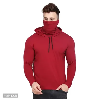 Rawhit Men's Cotton Full Sleeves Neck Mask T-Shirt (Pack of 1)