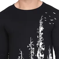 Reliable Black Cotton Printed Hooded Tees For Men-thumb1